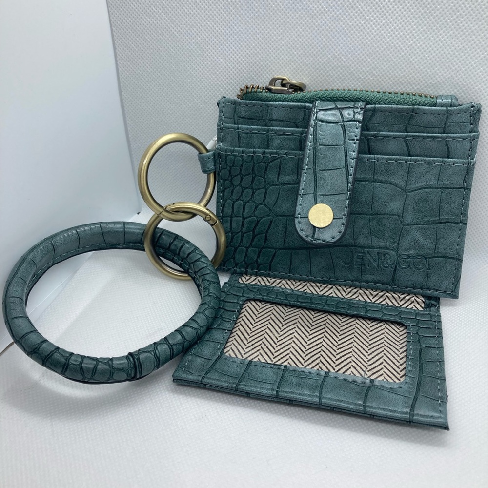 Snap wallet card holder with ring